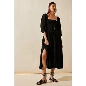 Free People Oasis Midi Dress Black - S